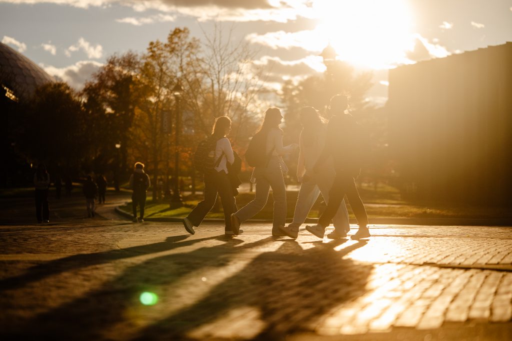 golden hour on storrs campus